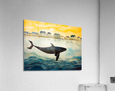 Whale Breach  Impression acrylique