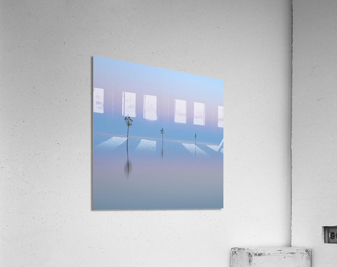 Harbor Reflections         square  Acrylic Print 