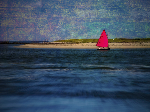 PINK SAIL - NANTUCKET  Print
