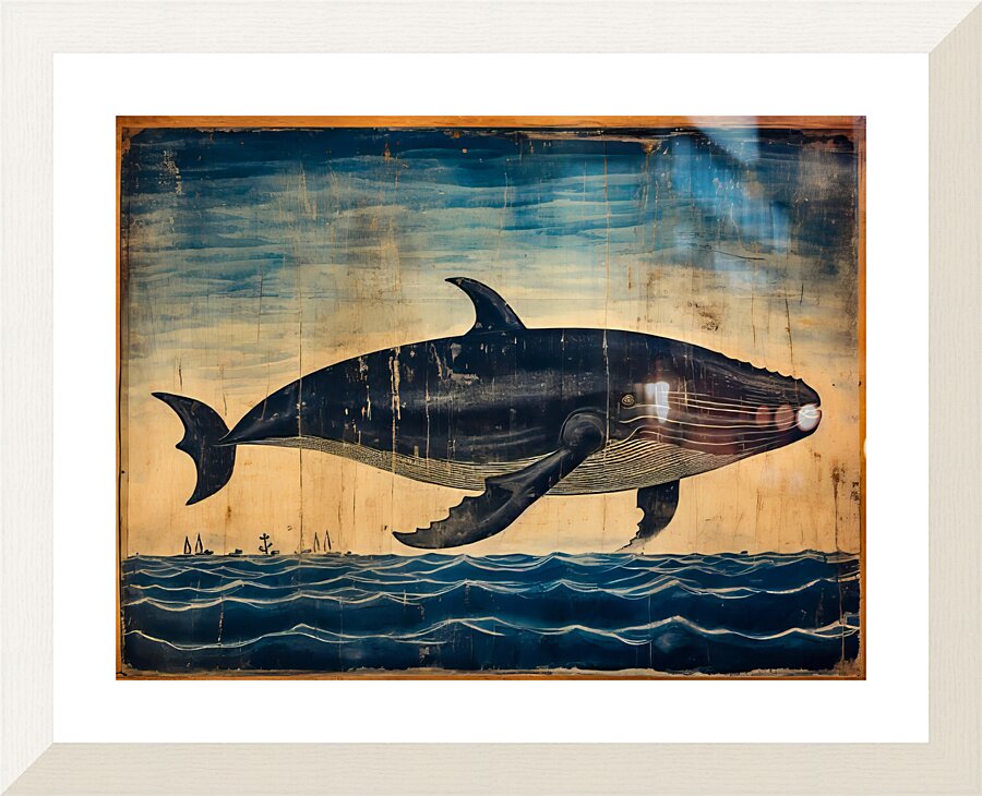 Whale Breach  4 Picture Frame print