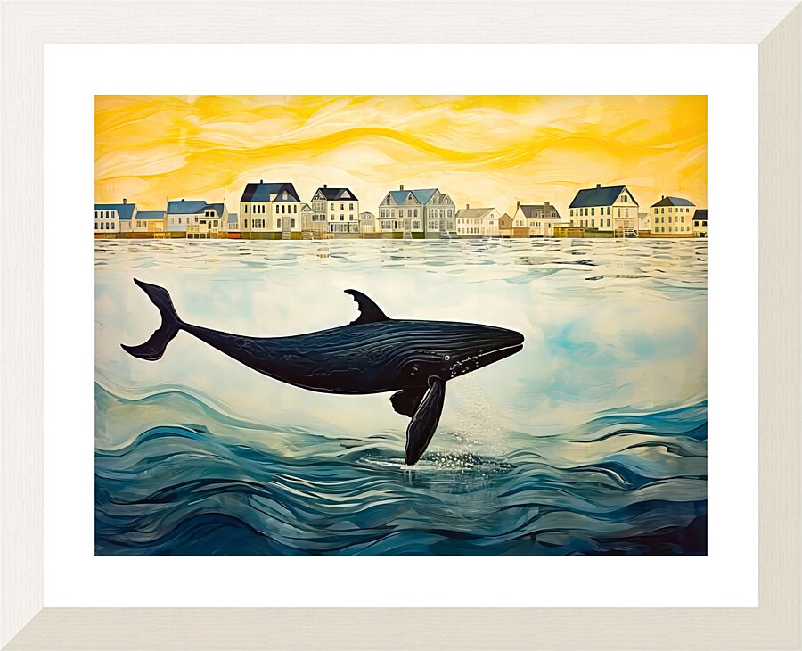 Whale Breach  Framed Print Print