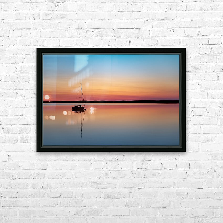 Sunrise Silhouette  HD Sublimation Metal print with Decorating Float Frame (BOX)